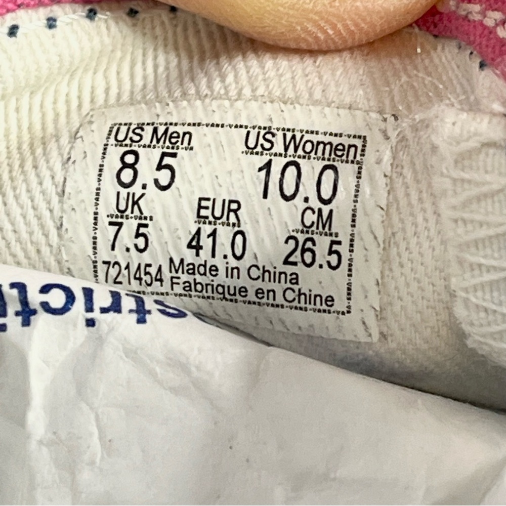 *Vans | Multi Color Blue Print Classic Slip-On Sneaker SN 721454 Size 8.5M/10L - Picture 11 of 16